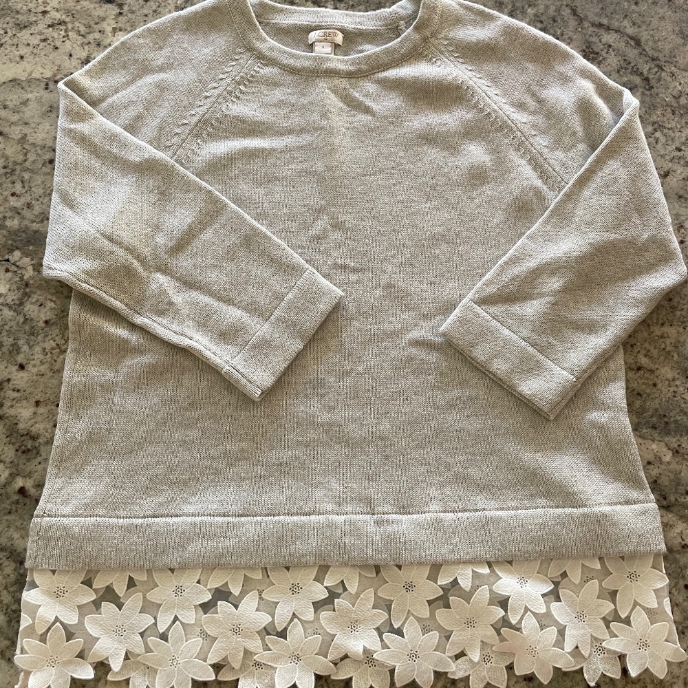 J. Crew Embellished Sweater (Small)